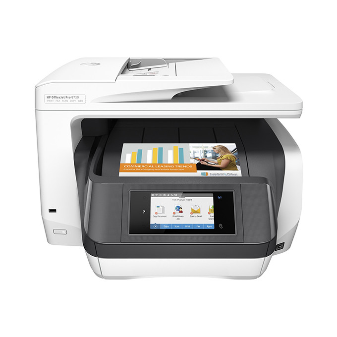 HP OfficeJet Pro 8730 Éligible à Instant Ink (D9L20A#A80) – Impression – Copie – Scan – Fax – 24 ppm (noir) – 20 ppm (couleur) HP OfficeJet Pro 8730 Éligible à Instant Ink (D9L20A#A80) – Impression – Copie – Scan – Fax – 24 ppm (noir) – 20 ppm (couleur) 